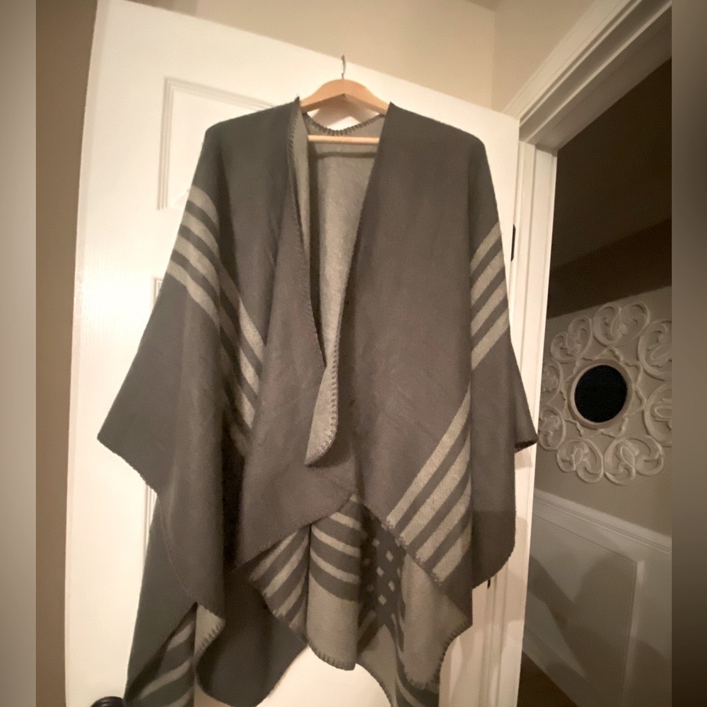 Army Green with lighter tones poncho! Never worn! OS.